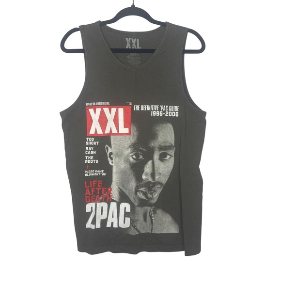 XXL 2Pac Life After Death Tank Top Hip Hop Rap Graphic‎ Sleeveless Shirt Green M - Picture 1 of 5